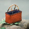 Bamboo-woven vintage bag