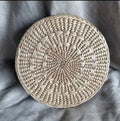 Wicker circular seating mat, tatami for balconies and patios – a comfortable mat for meditation and yoga practice, also serves as a cup holder.